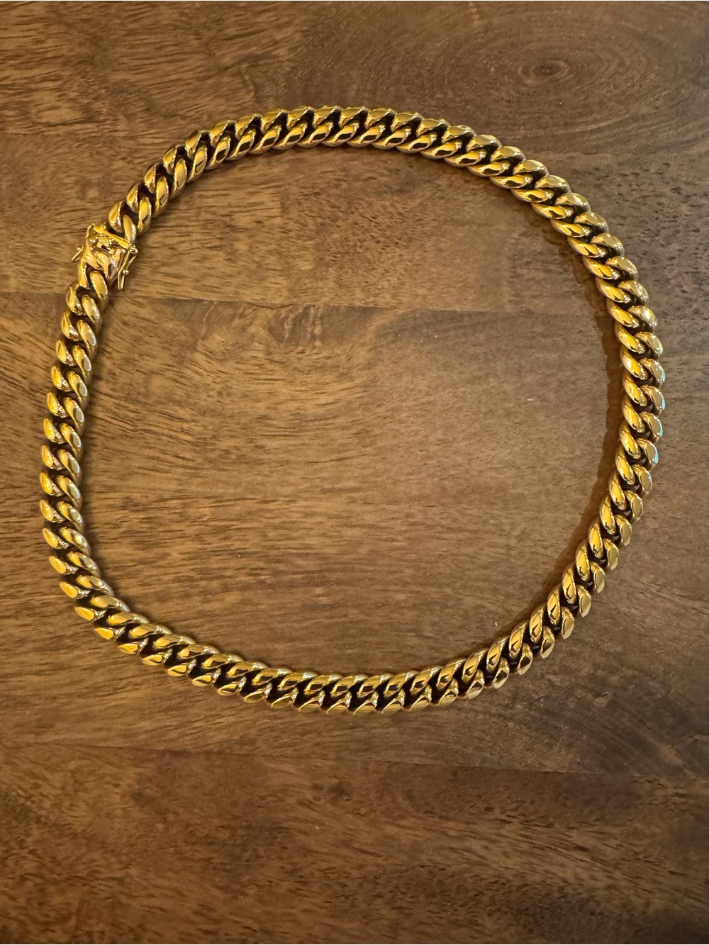 Men’s - Gold-Tone Cuban Link Chain Necklace – 14K Marked Clasp